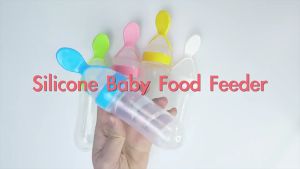 Botol Dot Silikon Sendok Makan Bayi Silicone Squeeze