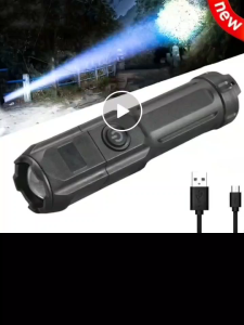 Senter Led Super Terang Mini Portabel 4 Mode Dapat Di Zoom-Senter Teleskopik Mini Portabel Multifungsi-Senter Jarak Jauh-Mini Zoom Flashlight HS-2208