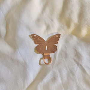 Fancy Creative Three-Dimensional Durable Butterfly Metal Clip Suitable for Neutral Phone Case Good-looking Trendy Ins Internet Hot Men and Women Anti-Lost and Anti-Fall Bracelet Lanyard Halterneck Accessories Patch