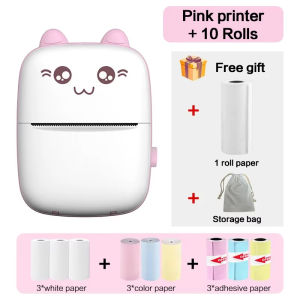 58MM Mini Portable Thermal Printer Wireless Bluetooth Pocket Printer Compatible With IOS Android For Home Tags Photo Printing