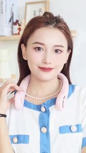 Hands Free Neck Fan Portable USB Rechargeable Bladeless Cooling Fan Quiet Wearable Fan for Summer Travel 3 Speed Mini Long Endur