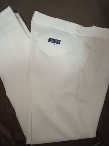 White Cream Pants Kaitleen THIN Fabric/Semi Baston