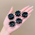 Elegant Small Daisy Rhinestone Hair Clip Women's Short Hair Half Updo Hair Clip Hair Accessories Floral Shaped Hair Grips. 