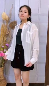 BestStore - Kemeja Wanita Oversized / Kemeja Transparan Wanita / Kemeja OOTD Wanita