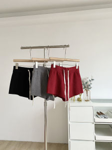 High Waist Wide Leg Short Pants Womens Casual Pure Color Design Simple Fashion Commute Korean Style Autumn New Arrival