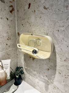 No-Drill Wall-Mounted Tissue Box Waterproof Bathroom Paper Towel Holder Spring-Loaded Storage Box Household Organizer
