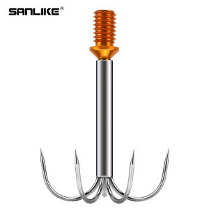 SANLIKE | SANLIKE Squid Hook Fishing Hook Stainless Steel 5/7 Claw Fish Hook Octopus Hook Net Head Dip Net Adapter