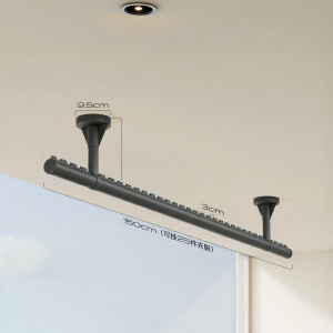 MINGZHI | Wall Mounted Aluminum Clothes Hanging Rod