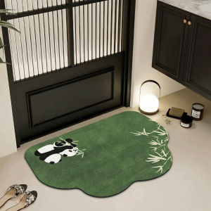 Green Cartoon-shaped Quick-drying Bath Mat