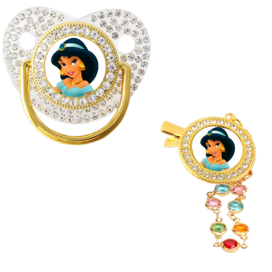 Disney | 2-Piece Set Cute Baby Feeding Kit with Baby Nipple and Nipple Clip with Dust Cover Baby Car Chain Clip for Baby Nipple Newborn