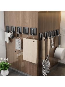Strong Adhesive Kitchen Hook No Drilling Required Stainless Steel Rack for Spoons Pots And Utensils Bathroom Toilet Hook