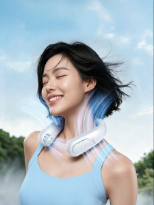Miniso | Portable Long Battery Silent Neck Fan