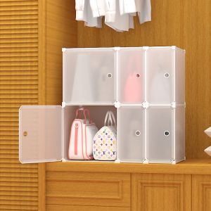 Scandavian Style Multifunctional Storage Bag for Wardrobe/Cloakroom Leather Bag Organizer with Pure Color Design