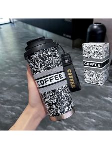 Ba Wang Chai Ji Ceramic Inner Lid Double Drink Cup Bell Flower High Aesthetic Value Coffee Cup Car Mounted Gift Thermal Cup