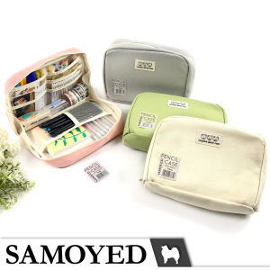 SAMOYED PCCS-W35 Tempat / Kotak Pensil / Alat Tulis / Kosmetik / Dompet Kain Kanvas / Stationery / Pencil / Pen / Cosmetic / Travel Case / Box / Pouch / Organizer Canvas