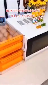 Samono Box Penyimpanan Telur 2 Susun Egg Box SSB32 - Putih Storage Box