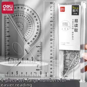 deli | Transparent Drawing Set Square Ruler 15cm