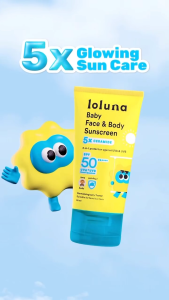 Loluna Sunscreen Face & Body Pelindung Proteksi Sinar Matahari untuk Bayi Anak dan Dewasa