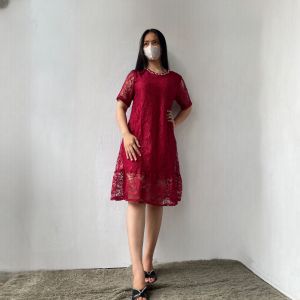 Gaun Pesta Wanita Kekinian Dress Brokat Anggun Dan Simple Party Dress Vilmei Wanita Remaja Natal zh