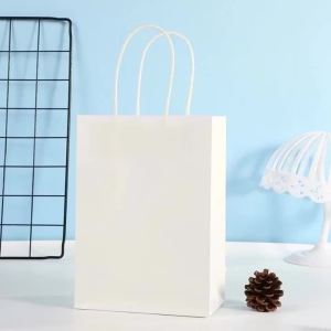 10 Chiếc Túi Giấy Kraft Tặng Quà Có Tay Cầm Đa Năng Có Thể Tái Chế Lễ Hội Đám Cưới Sinh Nhật Mua Sắm Bao Bì Túi 15x8x21cm