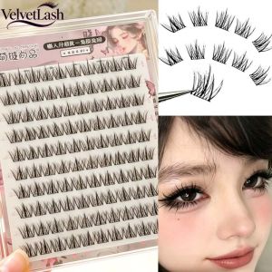 VelvetLash【Local Stock】5D Fluffy Thick Natural Curling False Eyelashes Glue-free Manga Cat Eye Lashes Easy Application