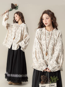 Áo Blouse Hoa Tay Loe Vintage