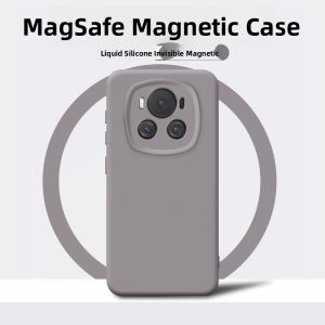 Yisheng Liquid Silicone Protective Case for Honor Magic6 pro Magsafe Magnetic Invisible Pure Color Full Cover Drop Resistance Simple Design