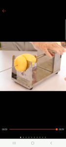 Máy Cắt Khoai Tây Lốc Xoáy Inox (Tặng Kèm 2 Lưỡi Dao) dụng cụ cắt khoai tây