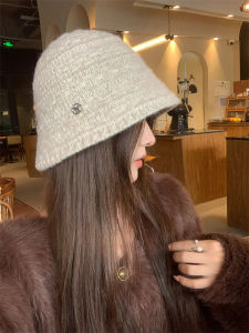 BILLI ZILLY | Knit Fishermans Hat Womens Autumn Winter Stylish Retro Large Head Circumference Face Slimming