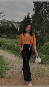 [Voucher 15% MOV 199K cap 100K  Quần dài ổng vẩy cạp chéo HeraDG thiết kế xả gấu thời trang chất liệu Tuytsi cao cấp SQDBC6018