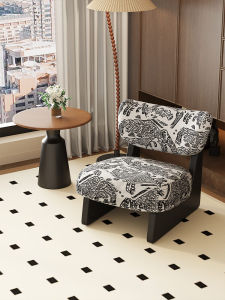 Retro Chinese Style Solid Wood Single Sofa for Home Use French Designer Vacation Home Living Room Reception Artistic Chair