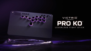 Turtle Beach Victrix Pro KO Leverless Fight Stick - Arcade Fighting Controller for PlayStation 5 PlayStation 4 & PC Customizable Buttons Tournament Gaming Controller