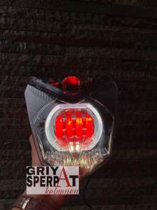LAMPU DEPAN HONDA BLADE OLD BILED LED PROJIE SUPER TERANG