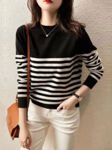 Round Neck Cashmere Loose Drop Shoulder Knit Top