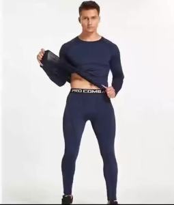2pcs Mens Compression Sportswear Suit Elastic Training Yoga Sets Workout Jogging Fitness Clothing Tracksuit Pants Sporting