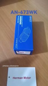 Kampas rem depan Brake Pad Akebono Original AN-673WK Nissan Juke F15 - Teana J31 J32 - Cefiro - Suzuki Neo Baleno - SX4 - X 0ver - Scross (1set= 2roda depan)