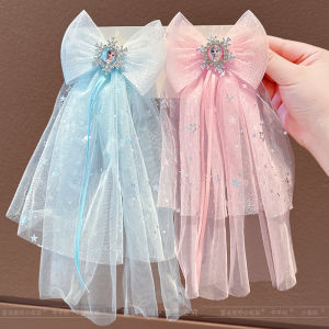 Princess Style Butterfly Knot Hair Clip for Girls Travel Outfit Hair Accessories Childrens No Damage Hair Barrette Girls Back of Head