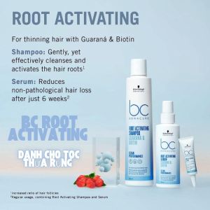 Dầu Gội Và Tinh Chất Schwarzkopf BC Root Activating Giúp Giảm Rụng Tăng Cường Độ Chắc Khỏe Cho Tóc