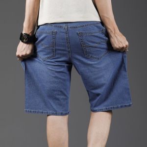 JIFANPAUL | Men Summer New Style Loose Straight Leg Jean Shorts 7th Length Thin Trendy