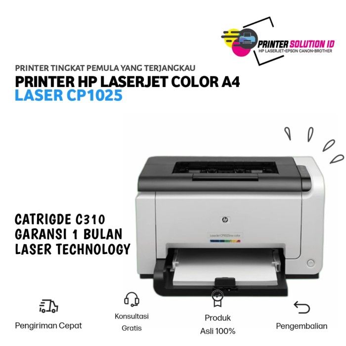 Printer HP LaserJet Cp1025 laser color print only bagus cetak undangan