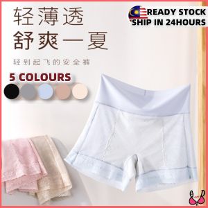 【GDR】High Quality Lace Safety Shorts Women Summer Mid Waist Seamless Soft Lace Safety Pants Ice Silk Safety Shorts 蕾丝安全裤