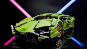 Lamborghini Building Block Car Toys (1280+PCS) Assembly Technic Speed Kereta Brick Glorious Model Mainan Elekt