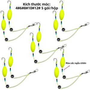 Bộ Cần Câu TAKBAS 5 Gói Móc Câu Kép Ngược Thép Carbon Có Ngạnh Dùng Câu Cá Chép Châu Âu Vượt Qua Cỏ Dại Đá Và Bùn