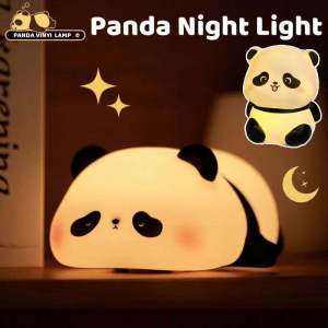 Cartoon Panda Night Lamp Bedroom LED Night Light Bedside Desktop Ornament Kid Birthday Gift Supplies
