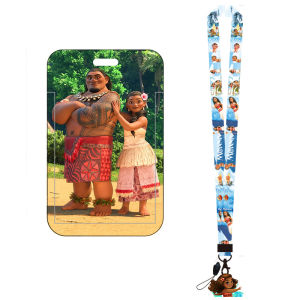 Moana Moana Moana Moana VARNA Princess Mao Yi Cartoon Card Holder Student Certificate Holder Long Lanyard Bag