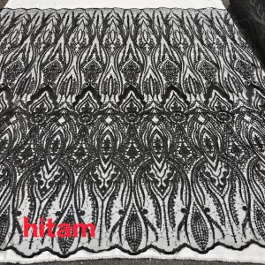 Bahan Kain Tile Rajut Full Bordir Motif Nw