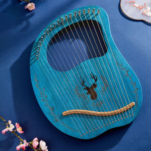 Lyre Harp 16 19 Strings Mahogany Wood Harp Piano 19 Strings Stringed Musical Instrument With Tuning Wrench Spare Strings