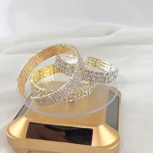 Gelang Pesta Fashion wanita 1 sampai 5 Baris Row Motif Diamond Blink Cantik DONA