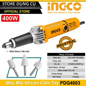 400W Máy điêu khắc cầm tay INGCO PDG4003 | Máy mài khuôn khắc mỹ nghệ cán 6mm