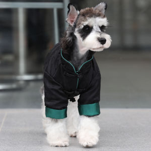 Thickened Cotton Dog Coat Winter Jacket New Chinese Style Year Ending Clothes Schnauzer Teddy Bichon Large Dogs Clothes